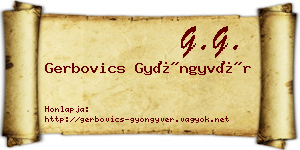 Gerbovics Gyöngyvér névjegykártya