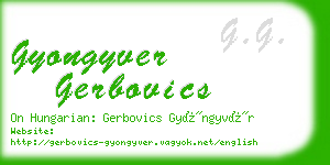 gyongyver gerbovics business card